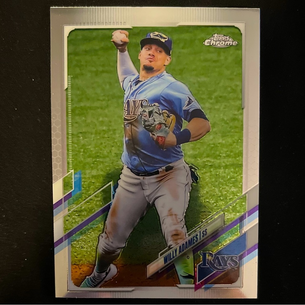 Tampa Bay Rays 2021 Willy Adames TOPPS Chrome #75 MLB Baseball Trading Card